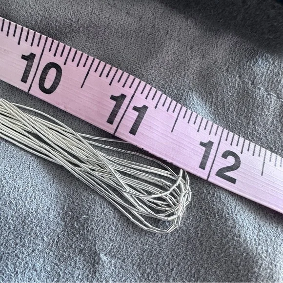 Liquid Silver 10 strand Running Bear silver Necklace - Picture 6 of 9